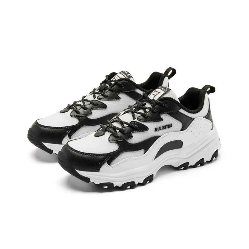 QIAODAN Breathable Lightweight Rebound Low Top Casual Shoes Women's Black White-2