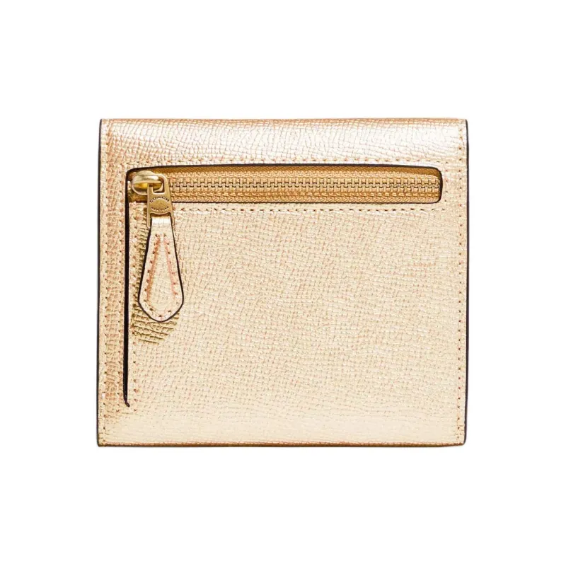 COACH Wyn Leather Coin Purses Wallets Regular Women's Gold-1