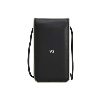 Y-3 Logo-print Leather Phone Holder