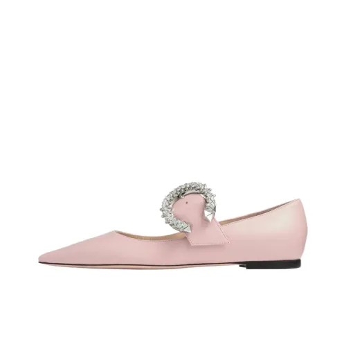 Jimmy Choo Melva Ballerina Casual Single Shoes Women's Pink