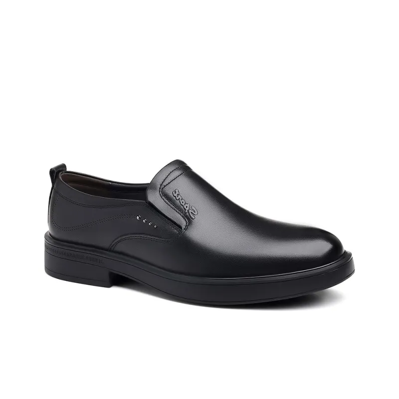 Romon Dress Shoes Men Low Top Black-4