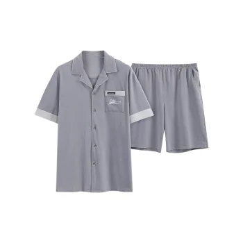 Song Qianya Pajama Set Men's Silver Gray