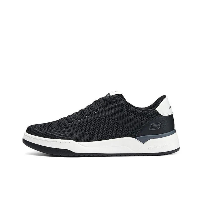 Skechers Anti Slip Wear Resistant Breathable Lightweight Low Top Casual Shoes Men's Black-0