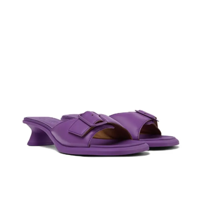 CAMPER Dina Sculpted-heel Leather Mules-2