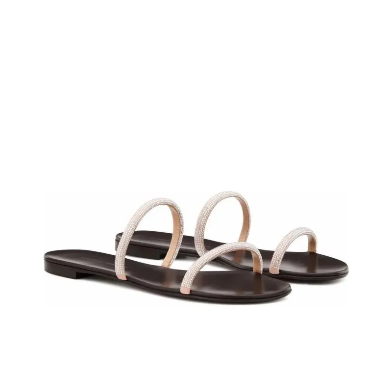 Giuseppe Zanotti/GZ Slide Slippers Women's Pink Black-2