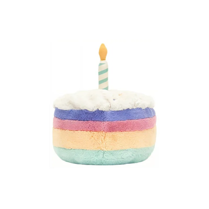 JELLYCAT Amuseables Rainbow Birthday Cake Plush Toy-2