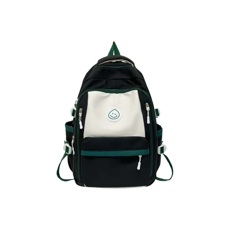 GEERDUN Nylon Backpack Unisex Black/Pink/Khaki/Green/Blue-0