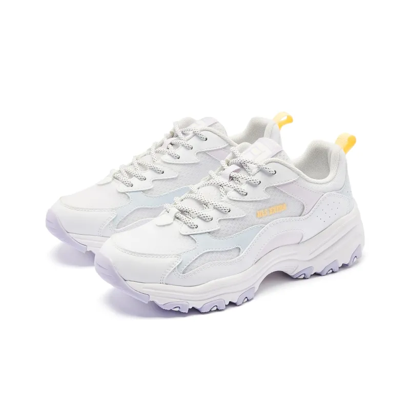 QIAODAN Breathable Lightweight Rebound Low-Top Casual Shoes Women's Jordan White/Light Purple-3