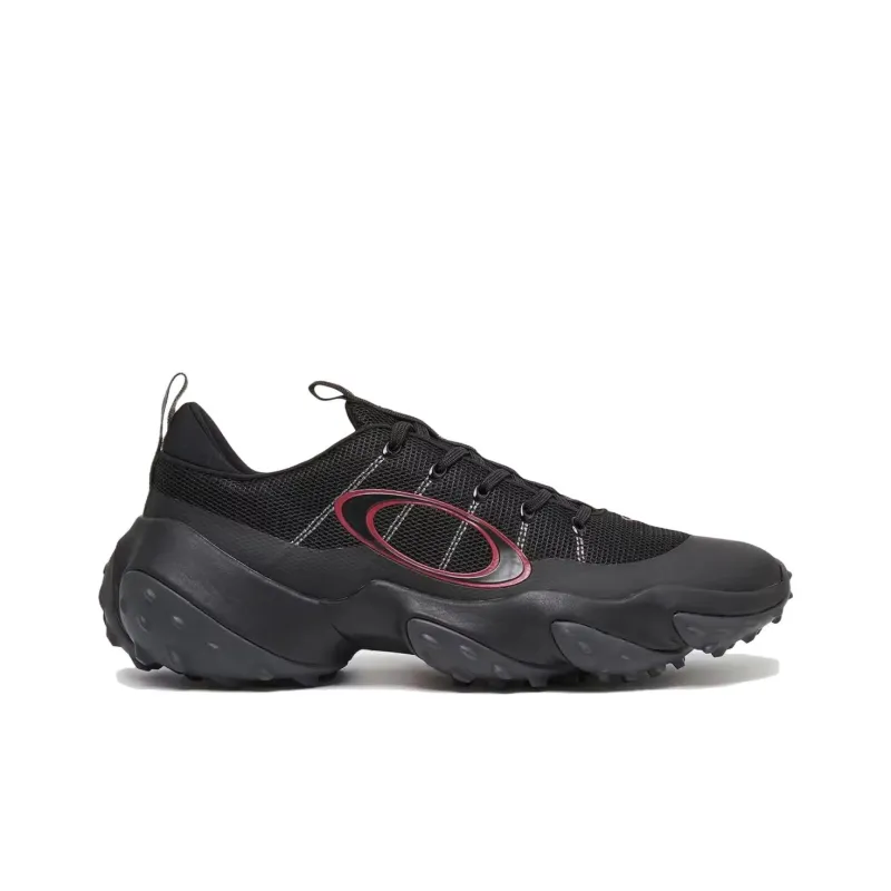 Oakley Edge Fle Cushioned Slip Resistant Abrasion Resistant Low Top Golf Shoes Men's Black Red-1