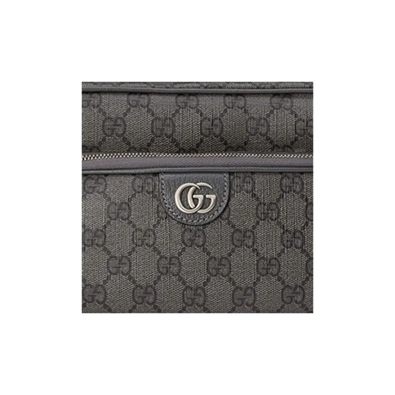 GUCCI Ophidia Canvas With Leather Trim Messenger Bag Shoulder Bag Crossbody Bag Small Size Men's Gray/Black-7
