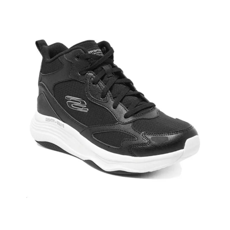 Skechers Cushioning Wear Resistant High Top Casual Shoes Women's Black-1