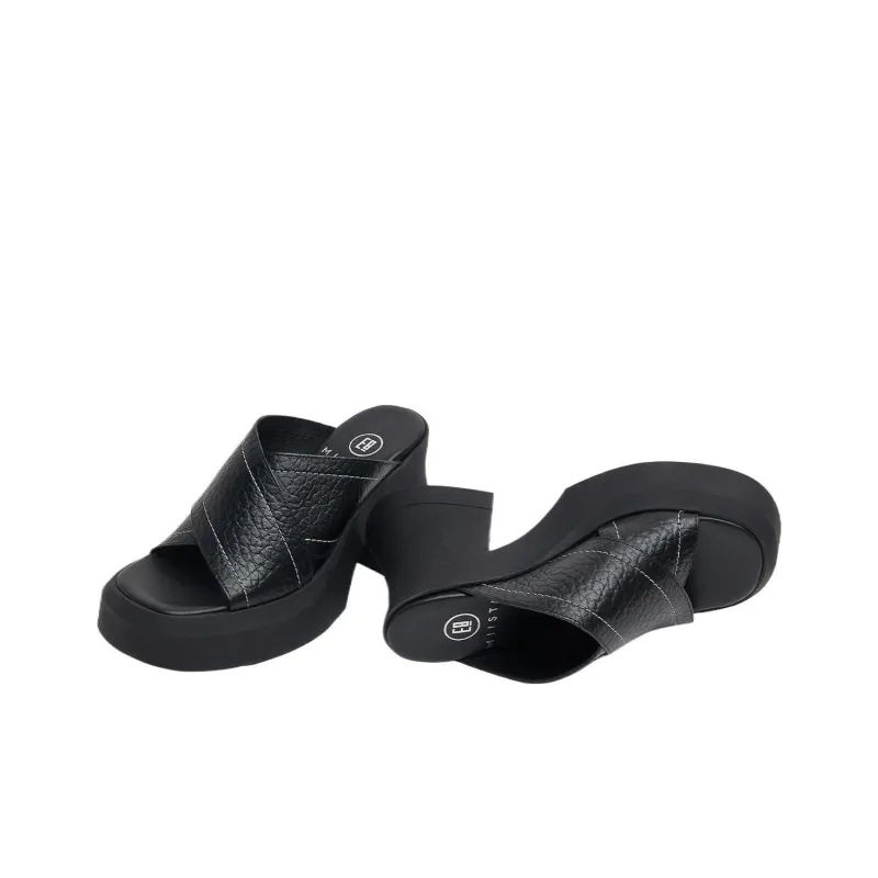 MIISTA Slide Slippers Women's Black-3
