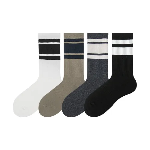 Hello Monday Mid Calf Socks Men's 4 Pack