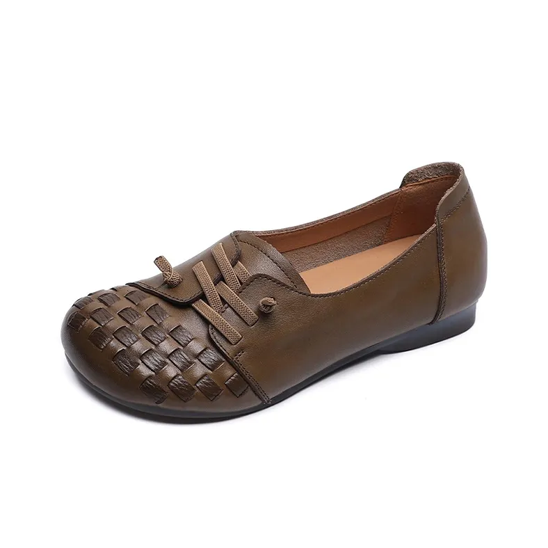 Mulinsen Genuine Leather Granny Shoes Women's-0