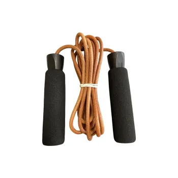 AMYUP Fitness Training Non Countable Jump Ropes Adults/Kids/Teenagers/Students Leather Cord PVC Controller 2.8m Black