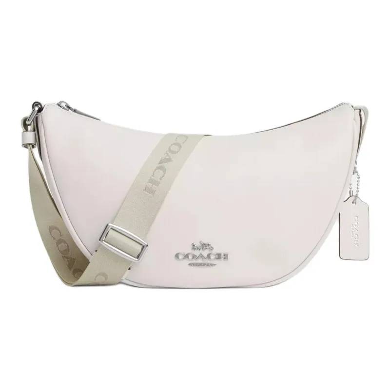 COACH Calfskin Crossbody Bag Shoulder Bag Women's Chalk White-0