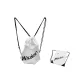 White Double Straps Backpack 1 Pc