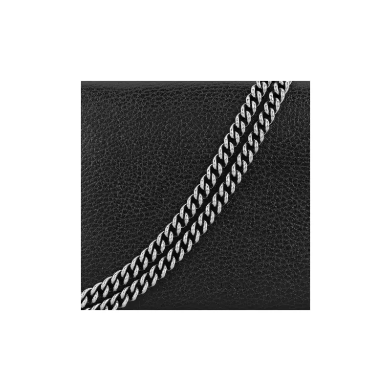 GUCCI Dionysus Leather Wallet Crossbody Bag Shoulder Bag Women's Black-8