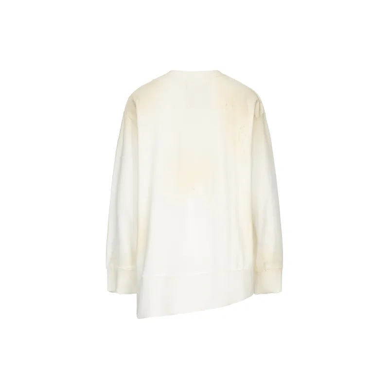 VANN VALRENCÉ Sweatshirt Unisex Distressed White-1