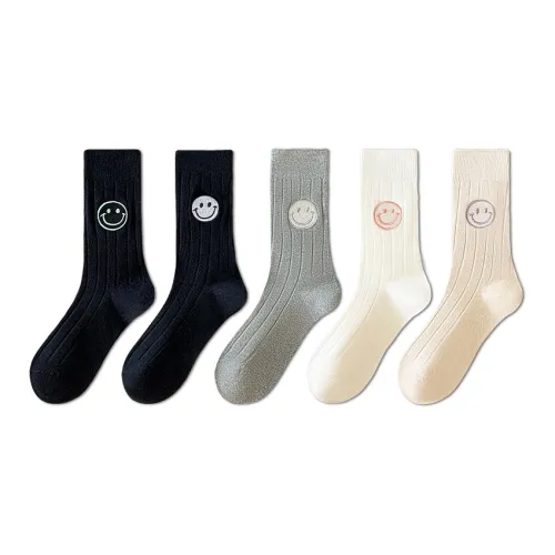 Taste The Color Mid Calf Socks Women's 5 Pack