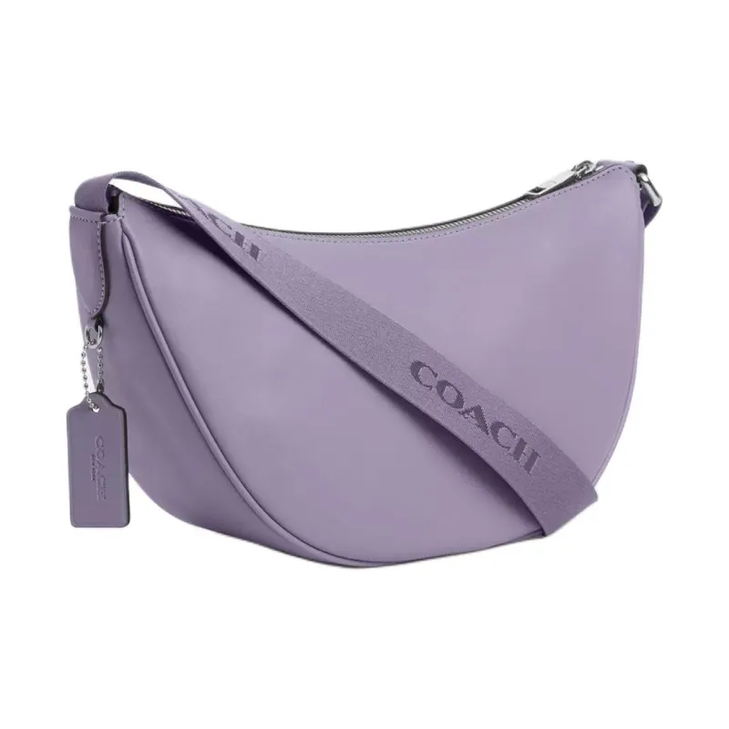 COACH Premium Calfskin Crossbody Bag Shoulder Bag Large Size Women's Light Purple-1