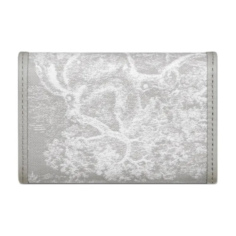 DIOR 30 Montaigne Jacquard Fabric Wallet Women's Gray-2