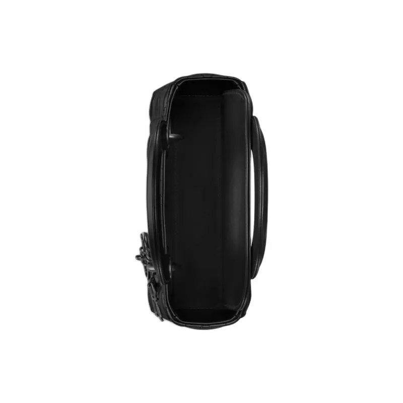 DIOR Lady Dior Wicker Pattern Lambskin Shoulder Bag Crossbody Bag Handbag Small Size Women's Black-3