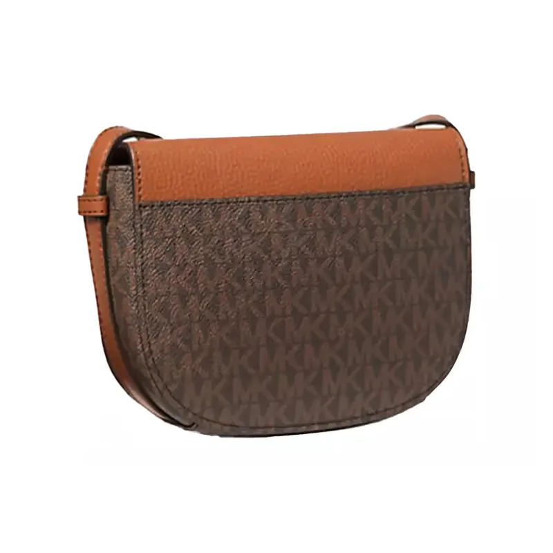 MICHAEL KORS PVC Saddle Bag Shoulder Bag Crossbody Bag Small Size Women's Brown & Coffee-1