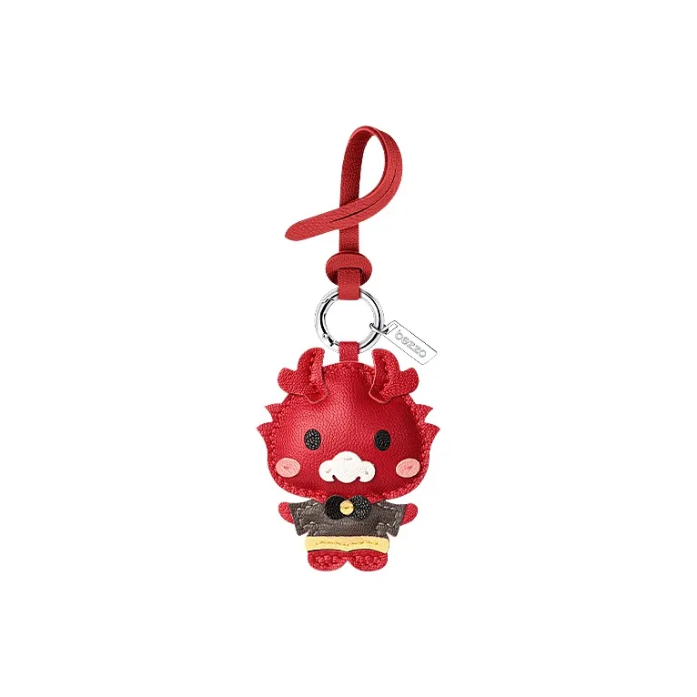 Bezzo Handmade Genuine Sheepskin Keychains Unisex Lucky Red-9