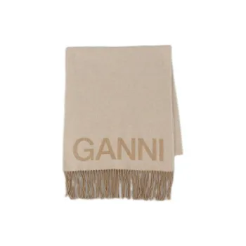GANNI Knit Scarves Women's Beige