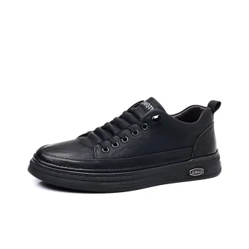 Poitulas Men's Casual Shoes Men Low-Top Black