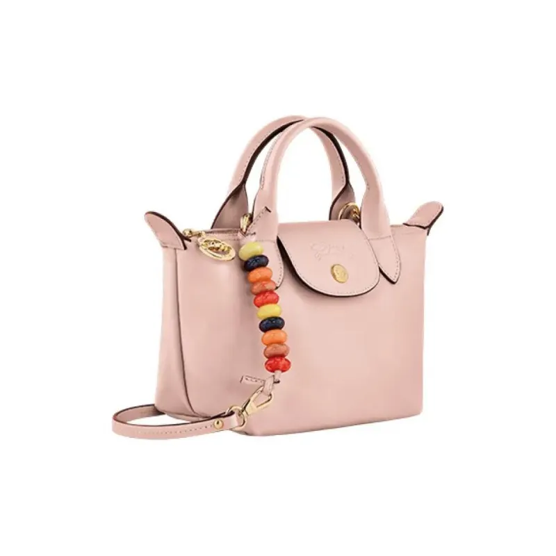 LONGCHAMP Le Pliage Xtra Cow Leather Portable Crossbody Bag, Shoulder Bag Unisex Pink-1
