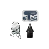 White Backpack+Box Included Black Carbon Tip Nails (Set of 18 Pcs+Nail Pullers)