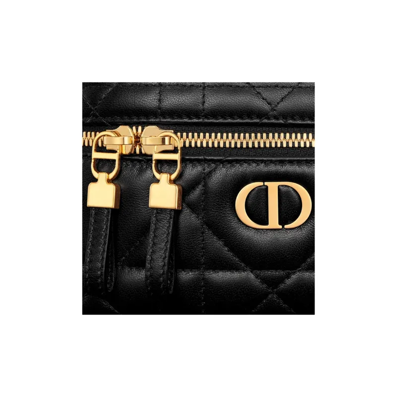 DIOR 30 MontaigneCaro Sheepskin Shoulder Bag, Crossbody Bag, Handbag Mini Unisex Black-5
