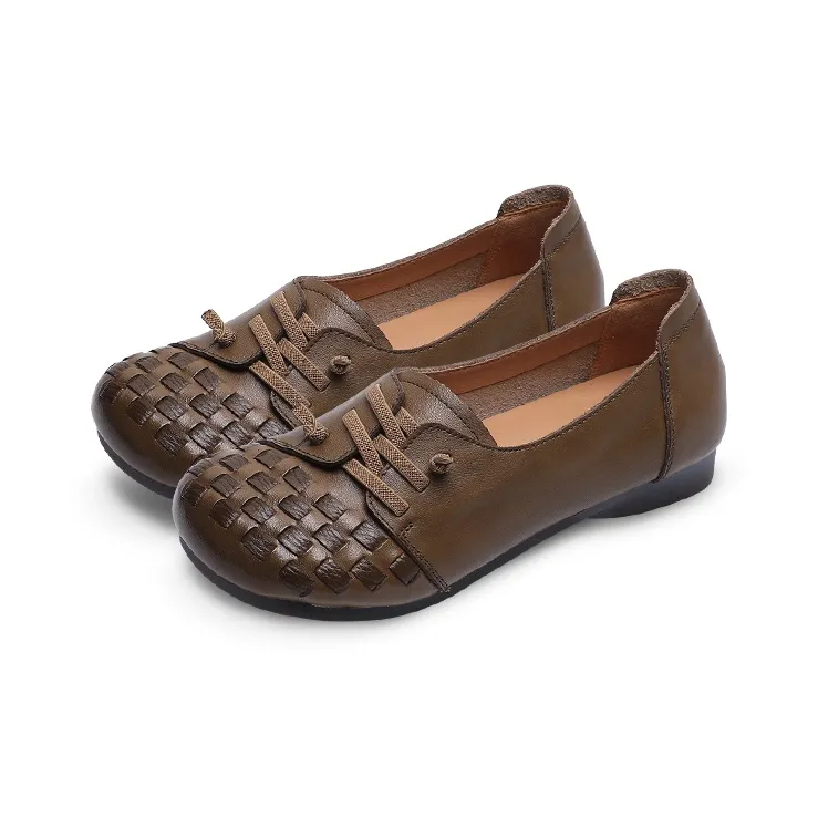 Mulinsen Genuine Leather Granny Shoes Women's-1