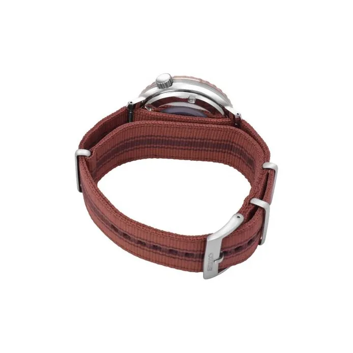 SEIKO Mechanical Movement Nylon Strap Watch Men's Watches Coffee Watch Dial SRPC68K1-3