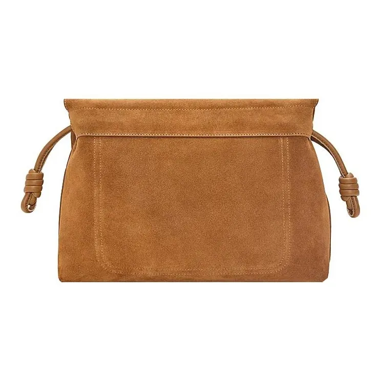 LOEWE Flamenco Suede Cow Leather Shoulder Bag Crossbody Bag Men's Tobacco-4