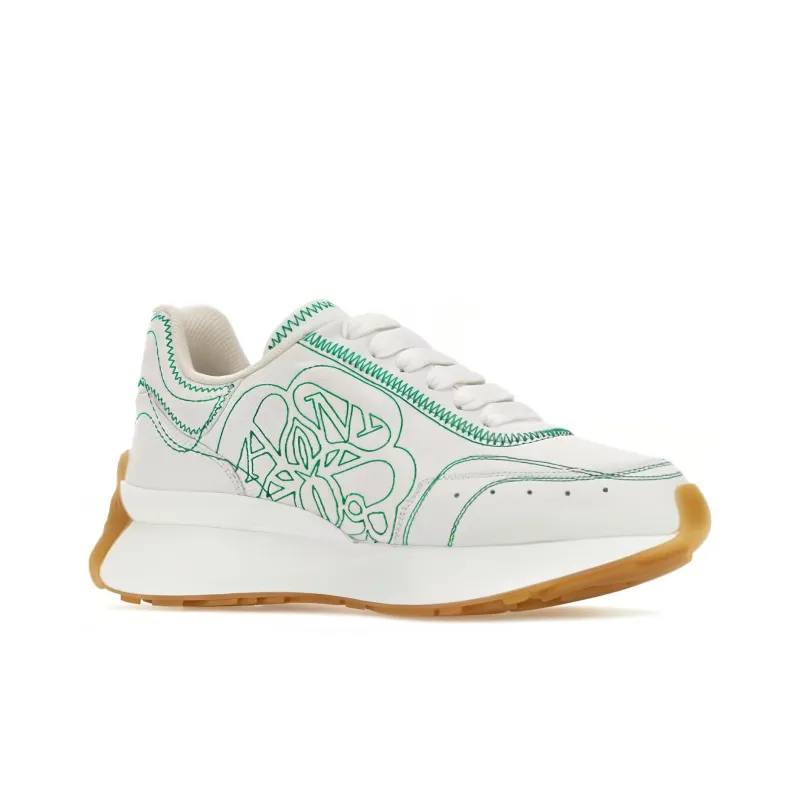 Alexander McQueen Sprint Runner 'White Green' Women's-2