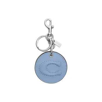 COACH Smooth Leather Charm Bag Merchandise Mini Women's Blue