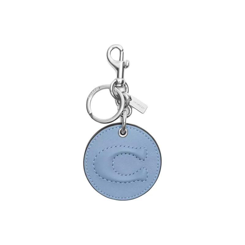 COACH Smooth Leather Charm Bag Merchandise Mini Women's Blue-0