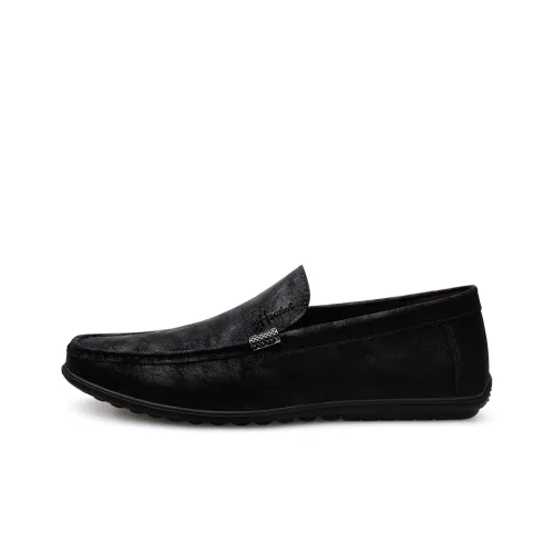 Extravagant Gommino Loafers Men Black