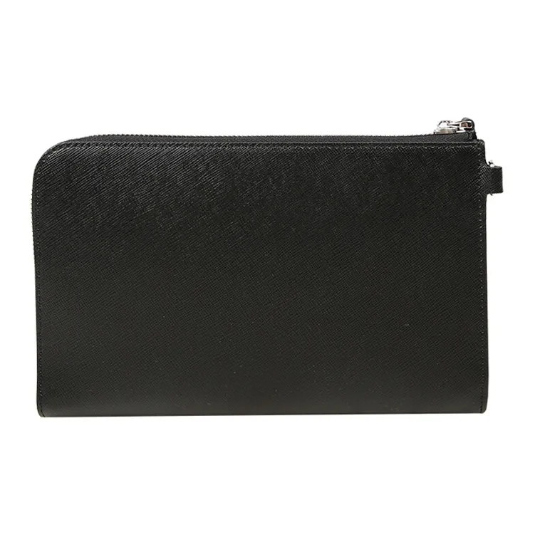 MONTBLANC Leather Clutch Trumpets Men's Black-3