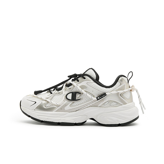 Champion Running Shoes Unisex Low Top Silver White POIZON