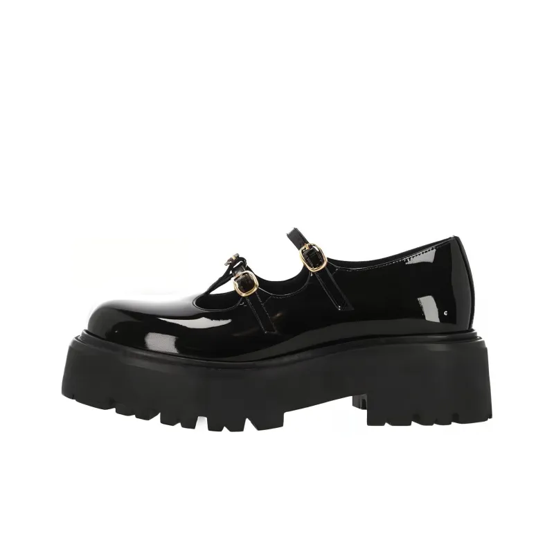 CELINE Chunky Heel Mary Jane Shoes Women's Black-0