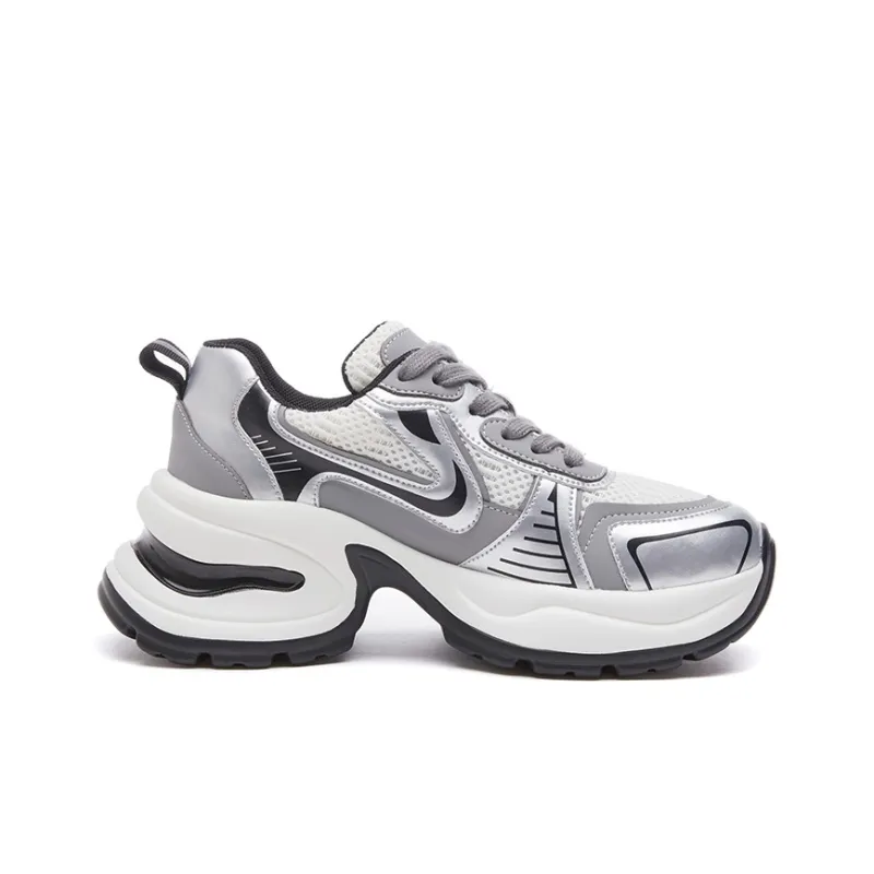 Roubini Low Top Chunky Sneakers Women's Silver-1