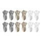 6 Pack (Light Heather Gray+Light Heather Gray+Beige+Beige+White+White 9755)