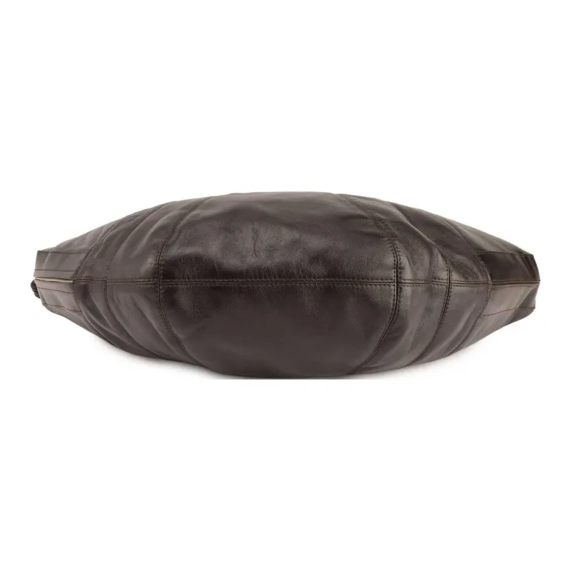 Lemaire Croissant Series Sheepskin Croissant Bag Goat Horn Bag Slogan Bag Handbag Shoulder Bag Large Size Unisex Coffee-4
