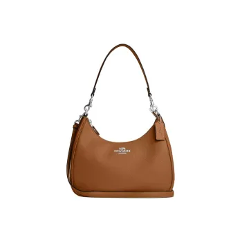 COACH Hobo Pebbled Leather Crescent Bag, Shoulder Bag, Handbag, Shoulder Bag Large Size Women's