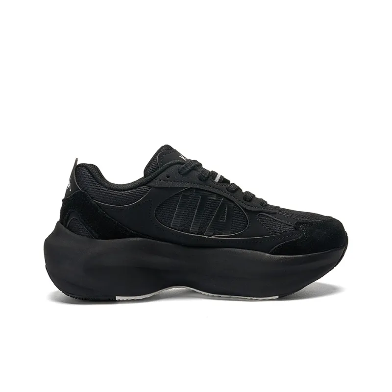 Kappa Anti-Slip Wear-Resistant Low-Top Running Shoes Unisex Black-1