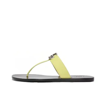 GUCCI Leather Sandals Yellow Women's